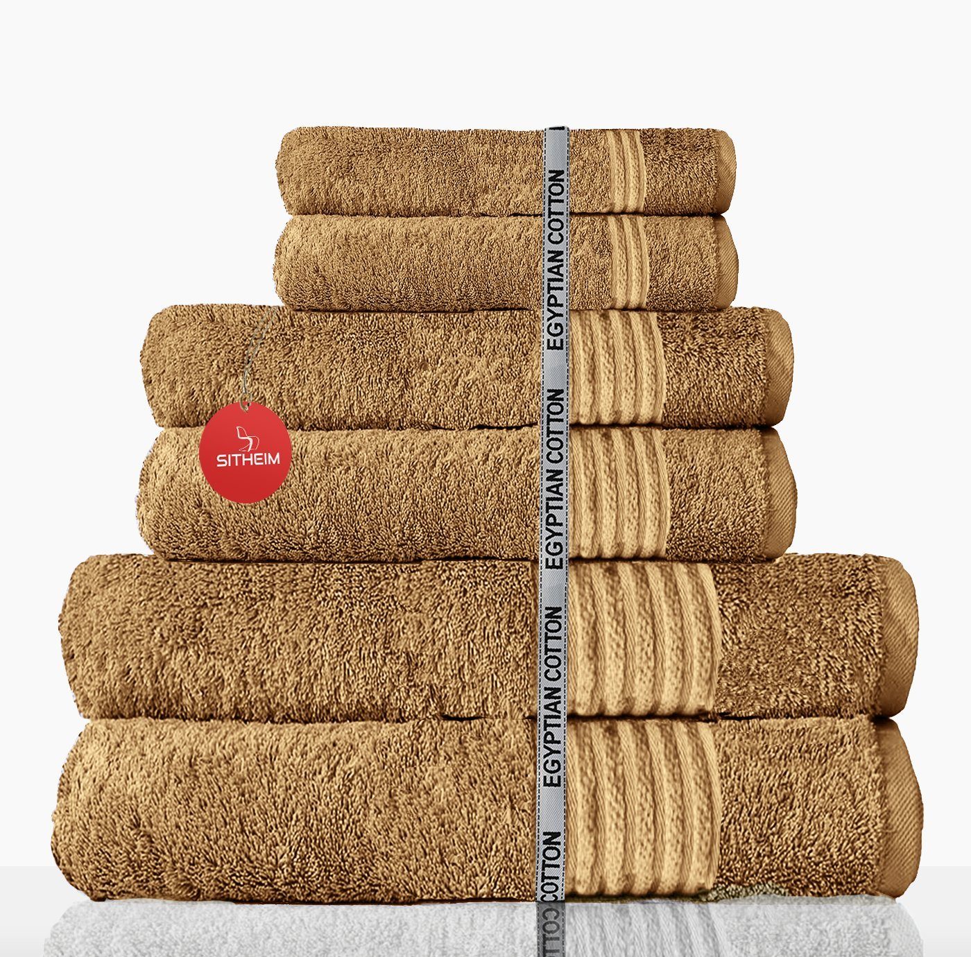 Sitheim-Europe Handtuch Set NEFERTITI Handtücher aus 100% ägyptischer Baumwolle 6-teiliges, ägyptische Baumwolle, (6-tlg), 100% premium ägyptische Baumwolle