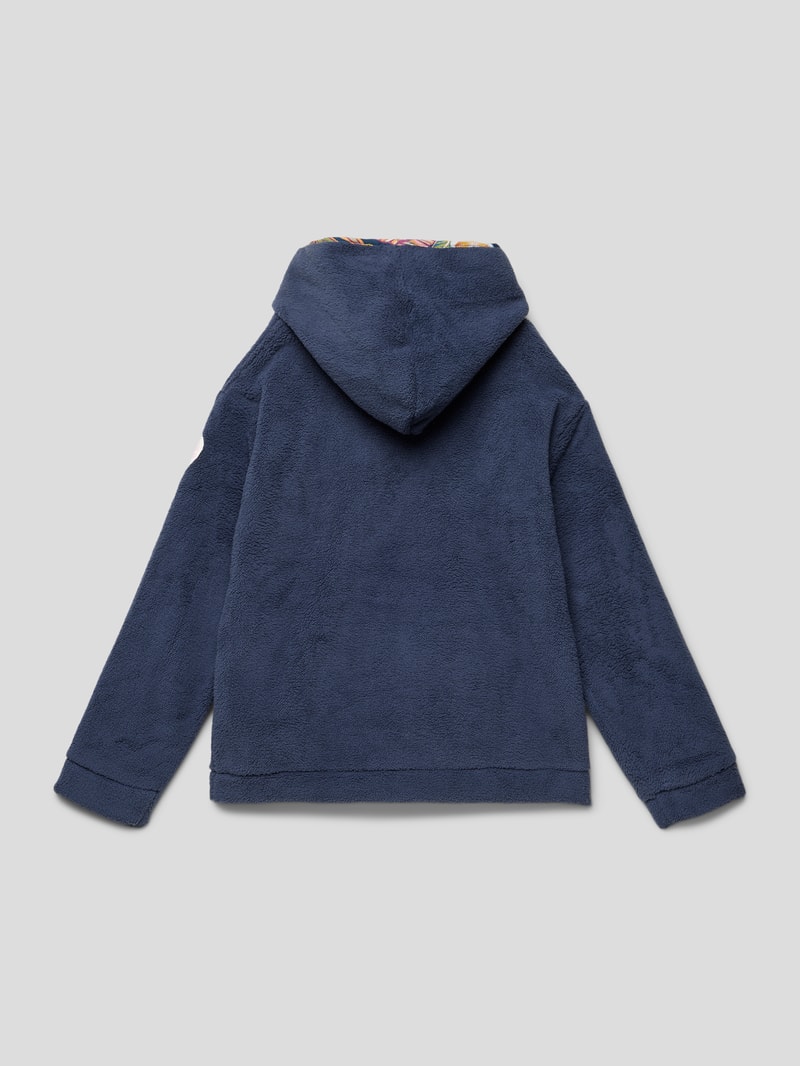 Hoodie mit Känguru-Tasche Modell 'SOMEONE NEW' in marineblau