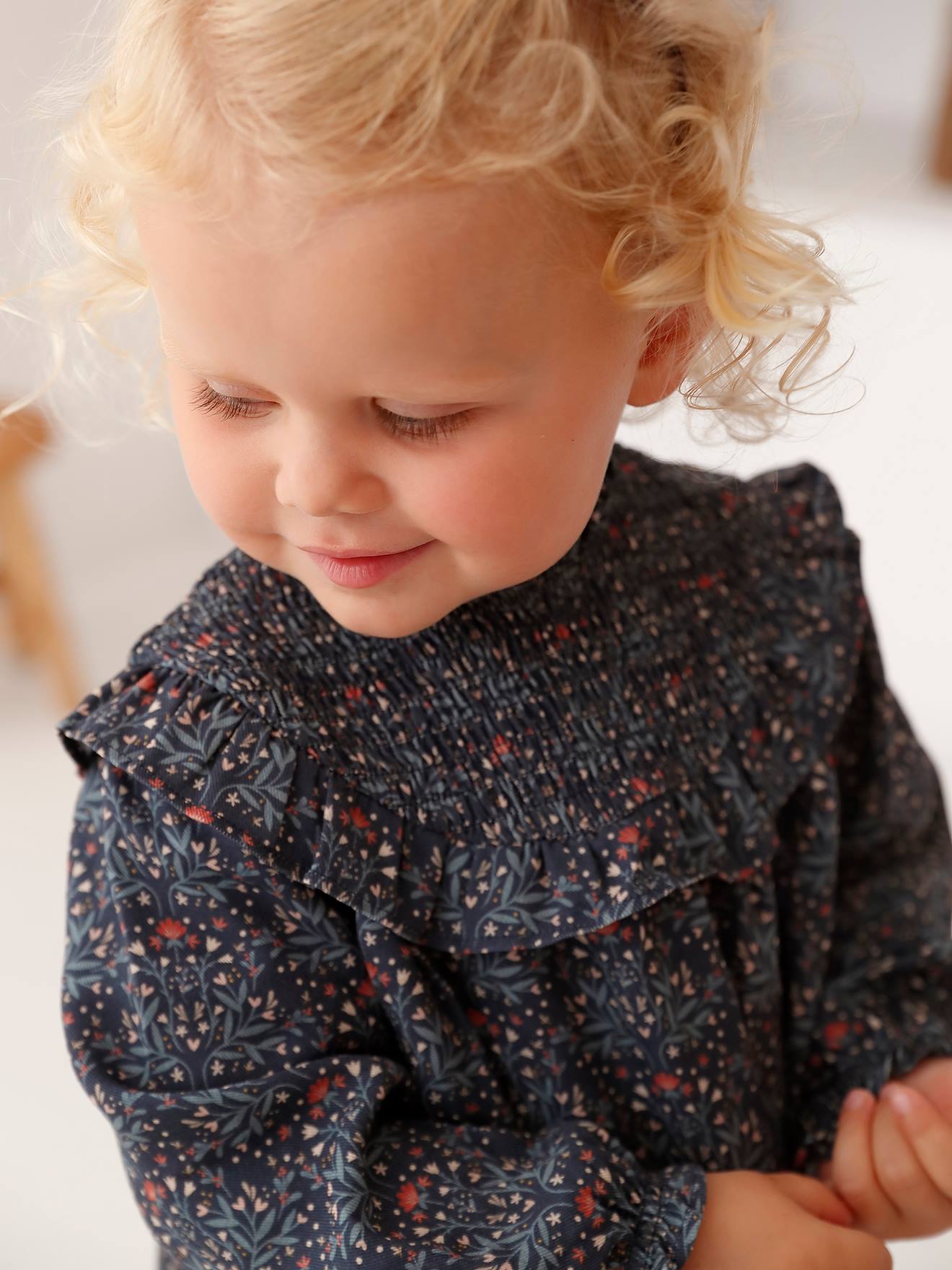 Vertbaudet Mädchen Baby Winterkleid - dunkelblau