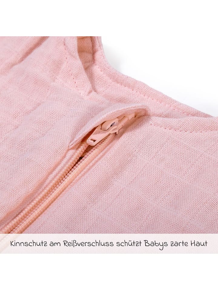 Makian Musselin-Schlafsack - Puder - Gr. 60 cm in rosa günstig kaufen