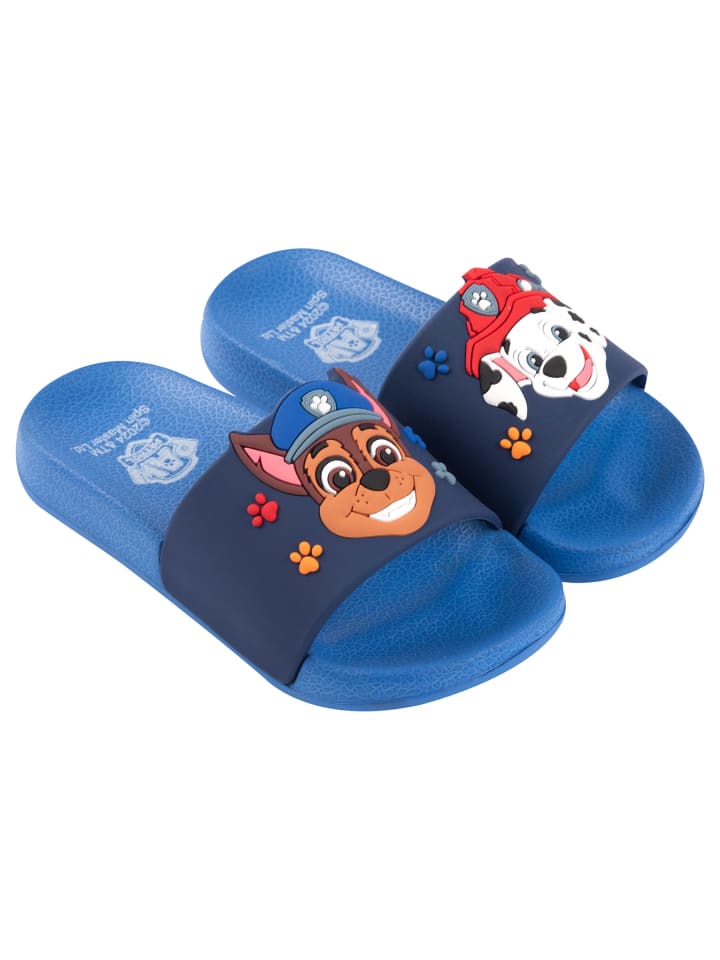 Paw Patrol Paw Patrol Badelatschen Chase und Marshall Badeschlappen Badesandalen in blau günstig kaufen