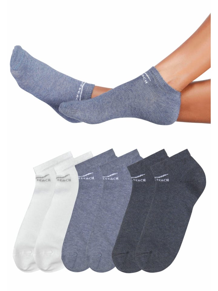 Venice Beach Sneakersocken in weiß, jeans-meliert, dunkel jeans-meliert günstig kaufen