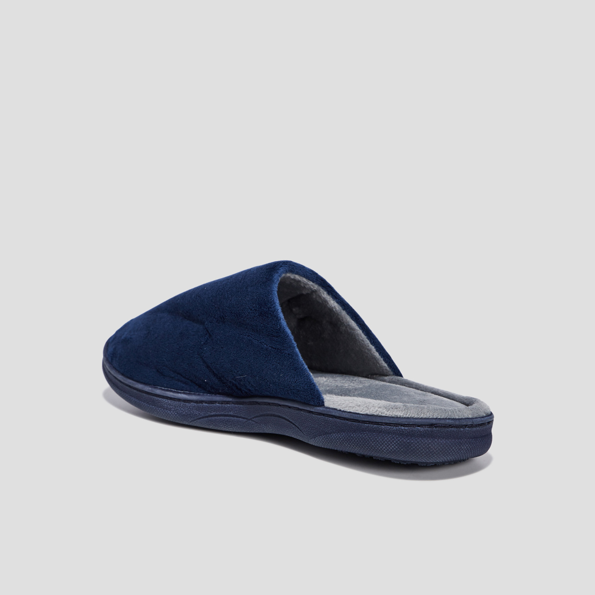 Chaussons mules détail noeud bleu marine femme | La Halle