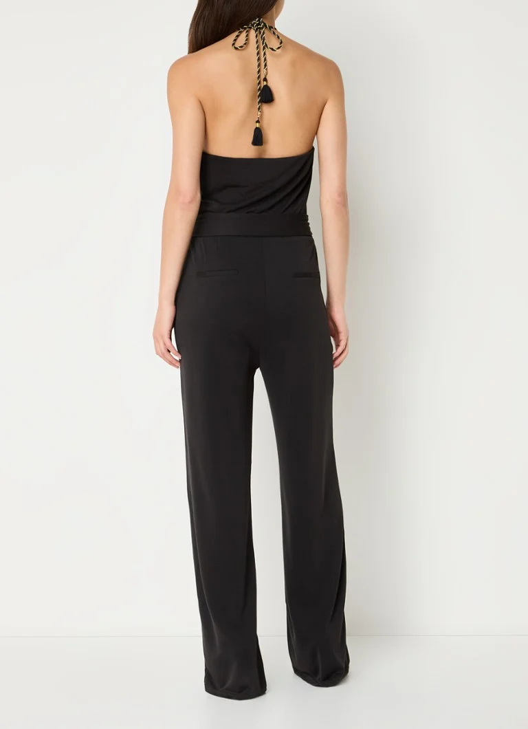 Aaiko Holly straight fit jumpsuit with tie belt