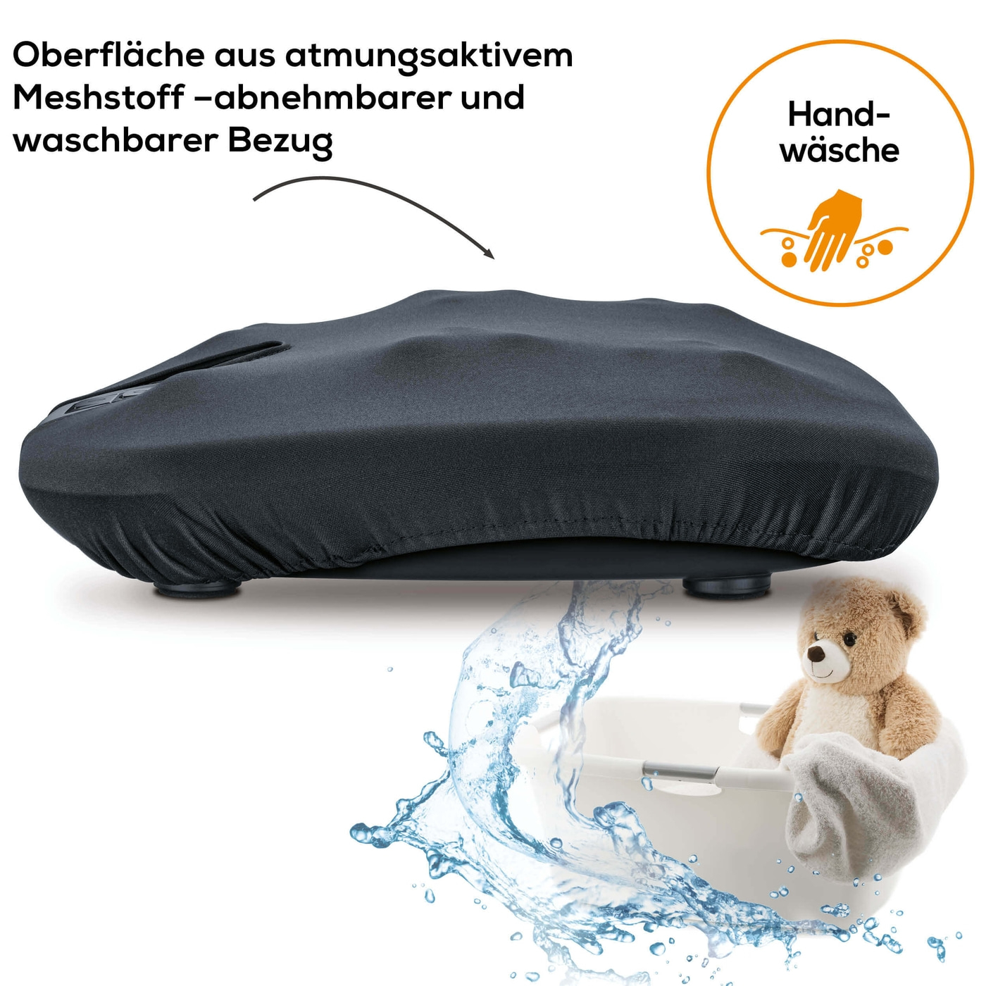 Beurer FM 70 Shiatsu Fuß- und Rückenmassagegerät-Shiatsu Massagegerät mit zuschaltbarer Wärmefunktion und 3 Geschwindigkeitsstufen