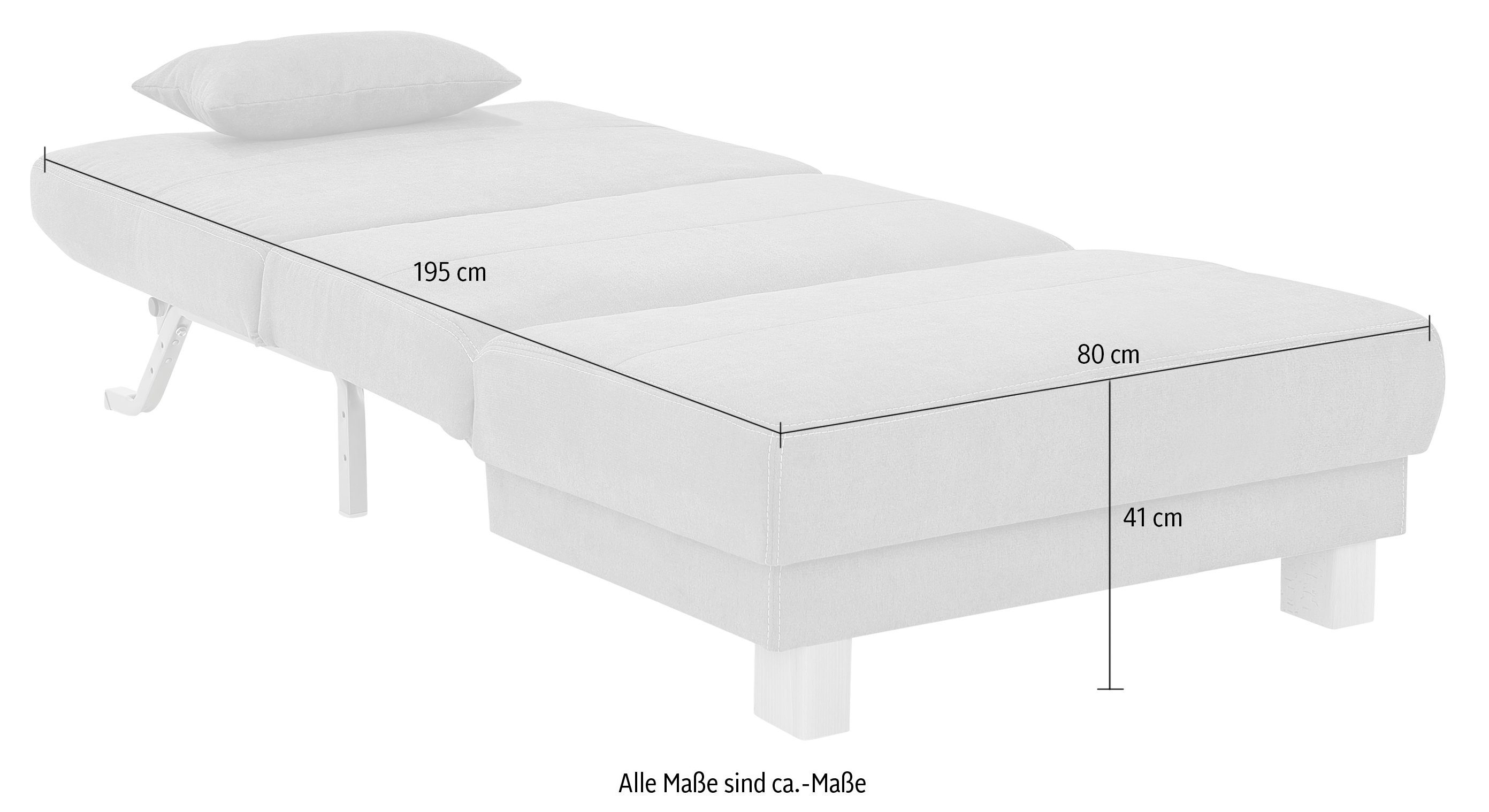 Home affaire Schlafsofa Gina, vom Sofa zum Bett mit einem Handgriff, in 4 Breiten, Nierenkissen