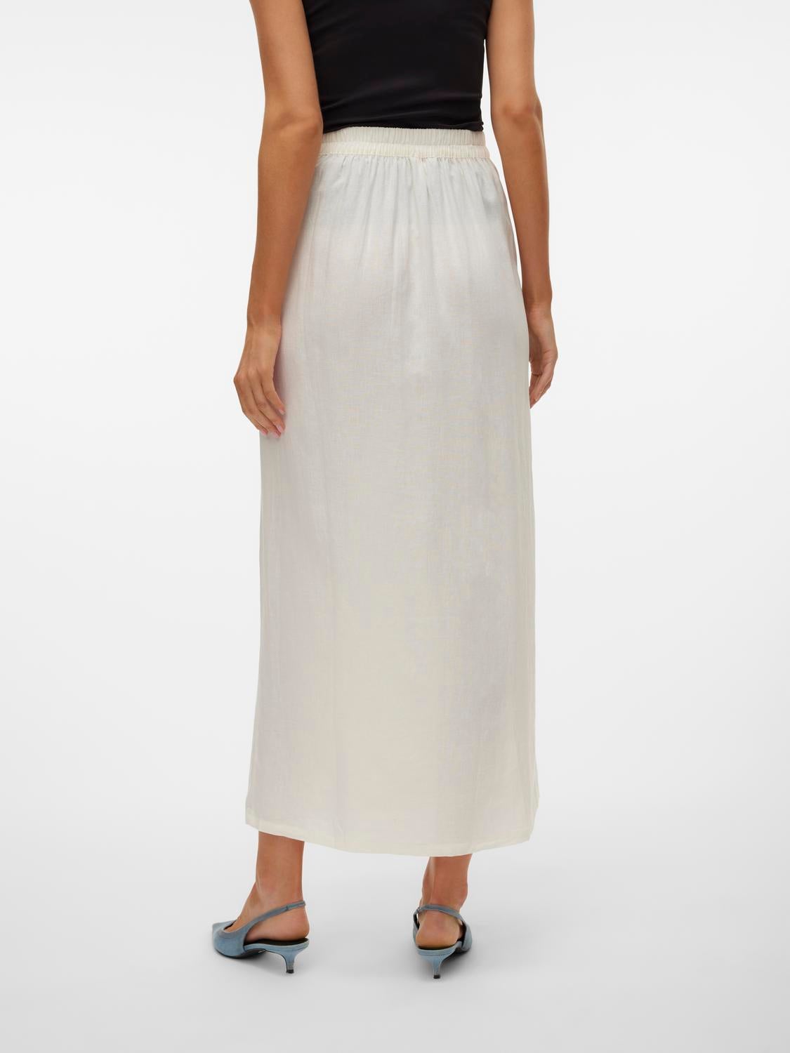 VMINAYAH Hohe Taille Langer Rock
