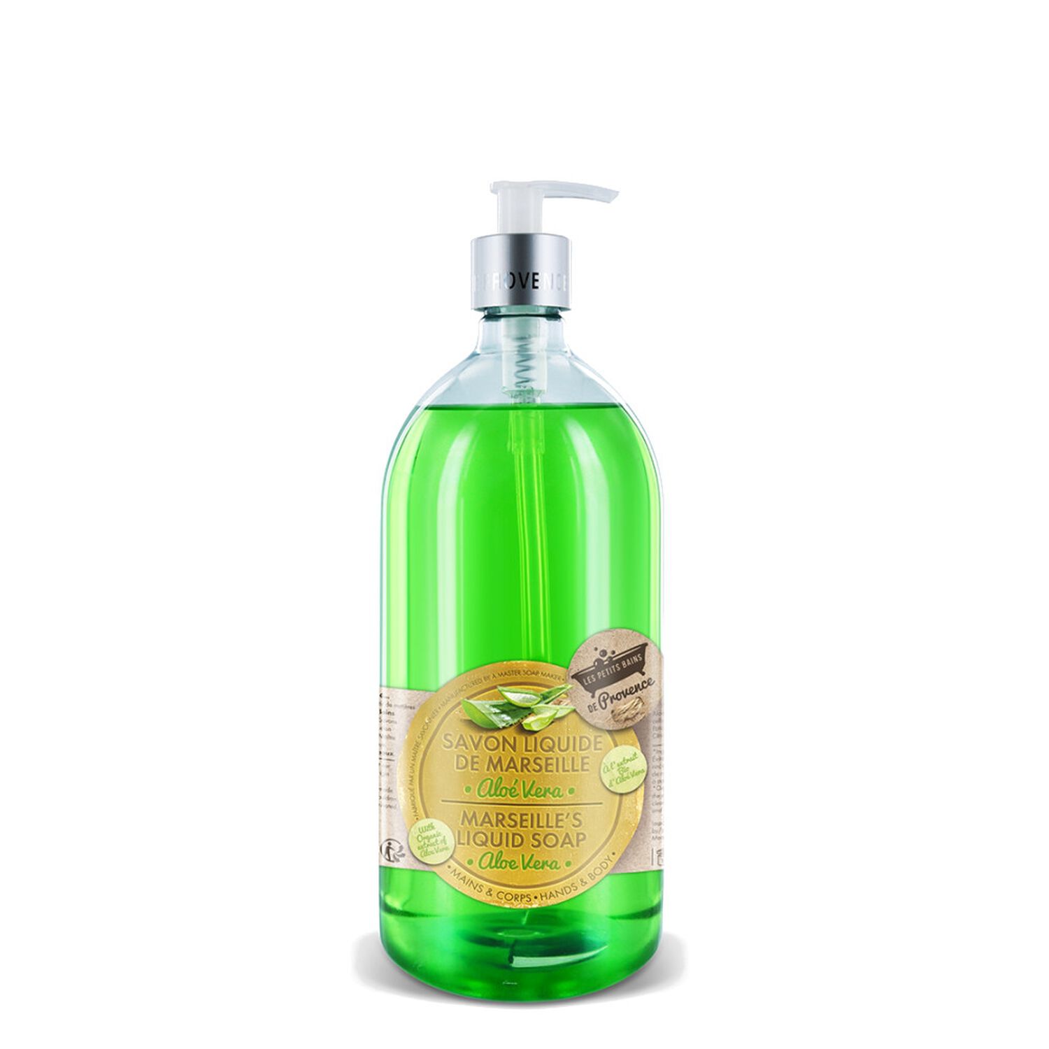 Les Petits Bains de Provence Savon Liquide de Marseille Parfum Aloe Vera