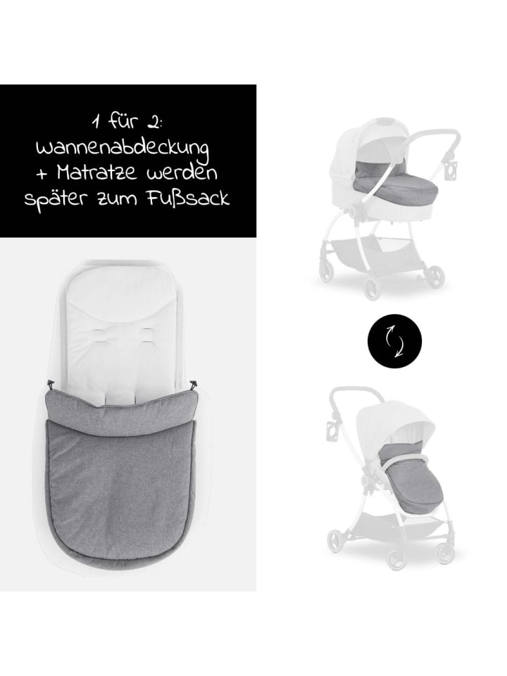 Hauck Babywanne für Buggy Colibri - Melange Grey in grau,schwarz günstig kaufen onesize