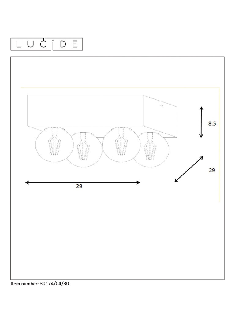 Stropná lampa Lucide Surtus