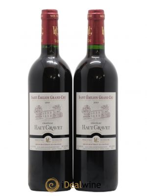 Saint-Émilion Grand Cru Haut Gravet 2003 - Lot de 2 Bouteilles