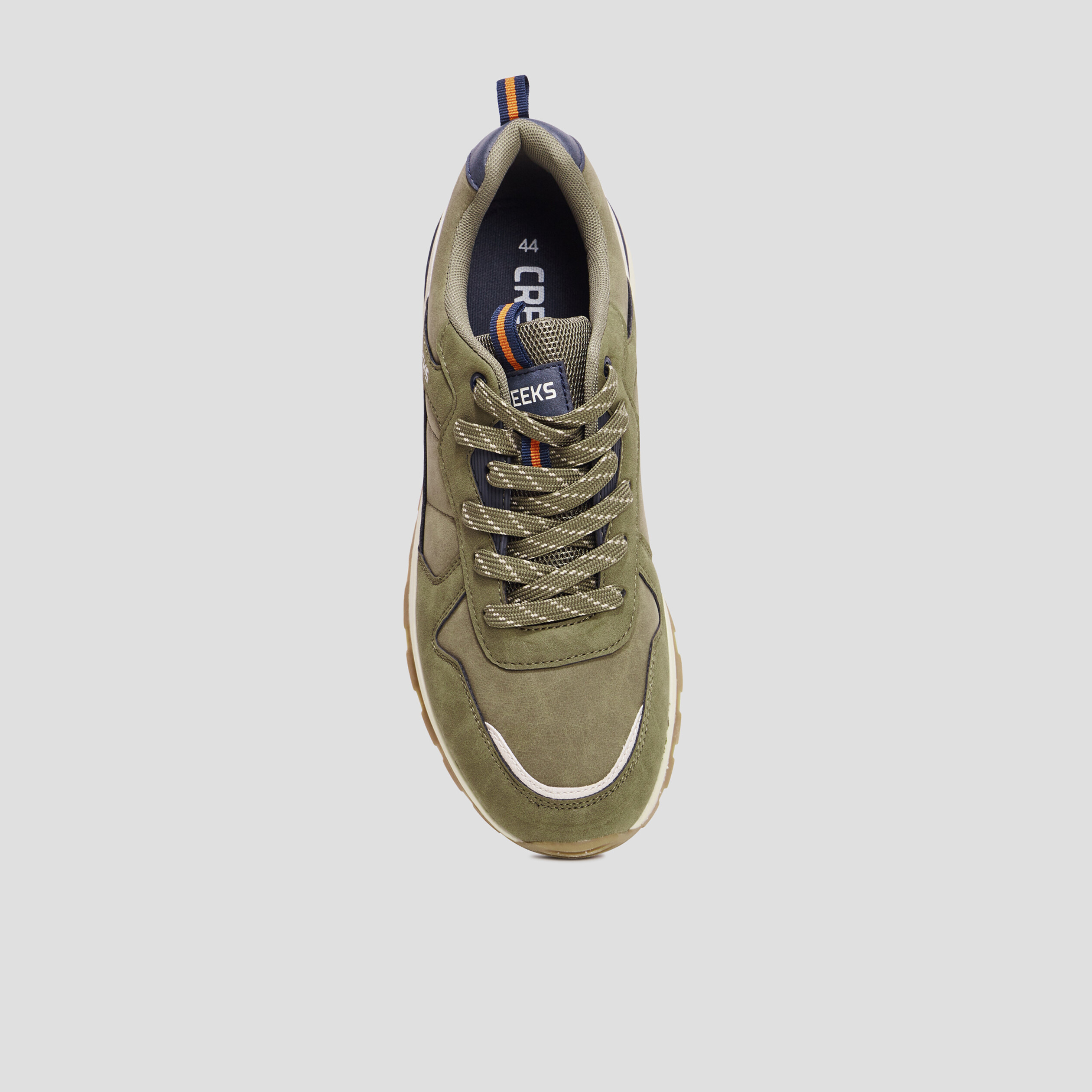 Baskets running Creeks Ribaloti vert kaki homme | La Halle