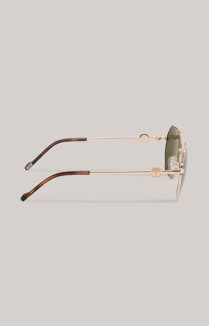 Sonnenbrille in Gold/Grün