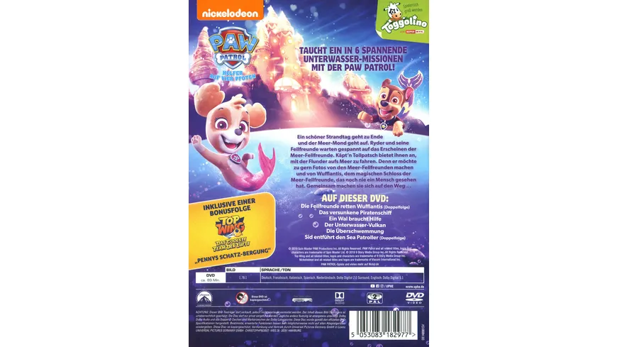 Paw Patrol: Die Fellfreunde retten Wufflantis