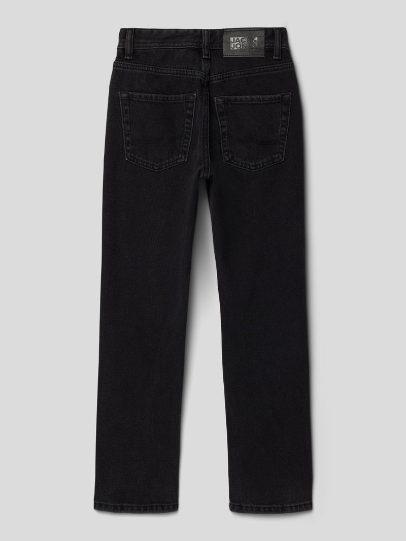 Jeans mit Label-Patch Modell 'CLARK' in schwarz