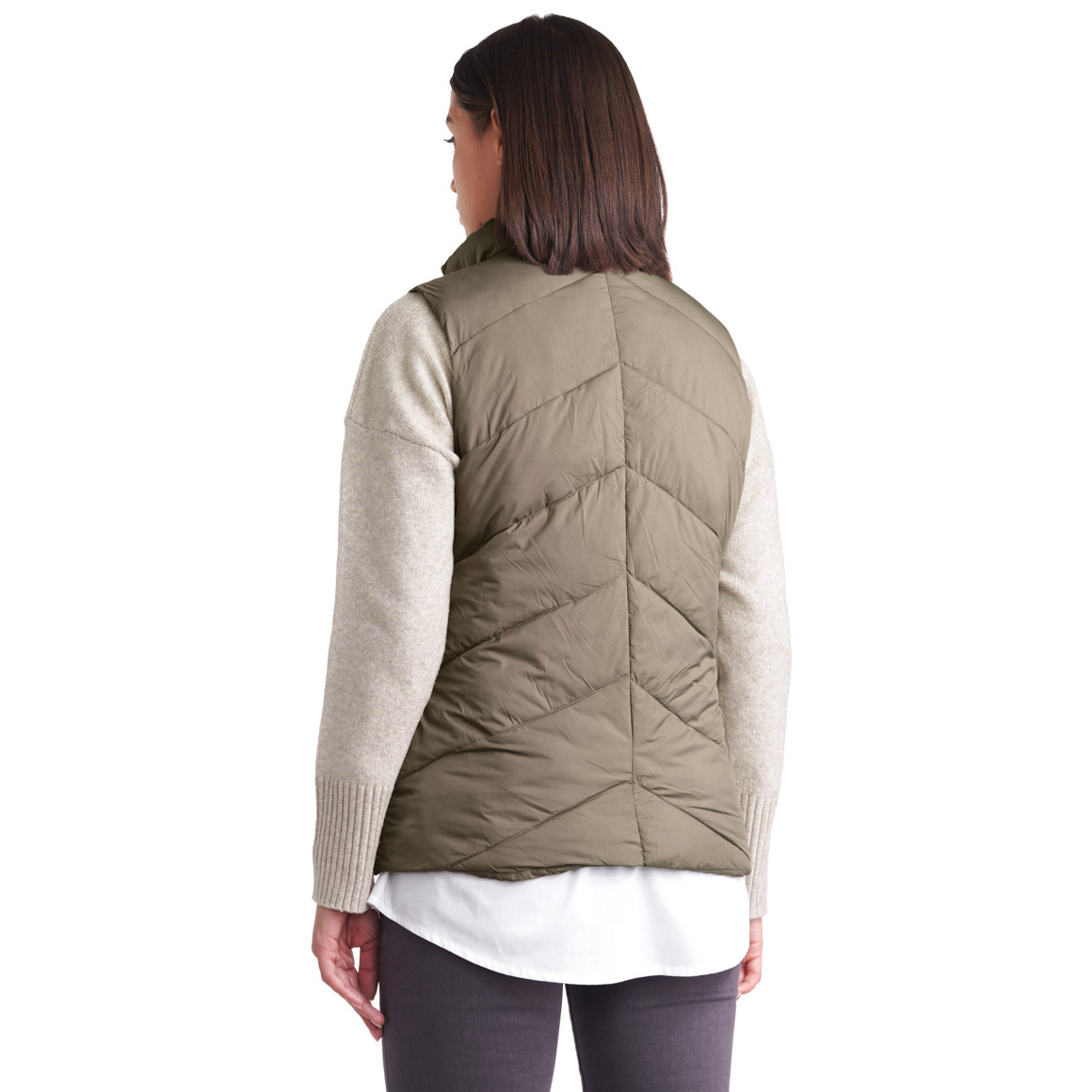 Damen Steppweste mit Zippertaschen