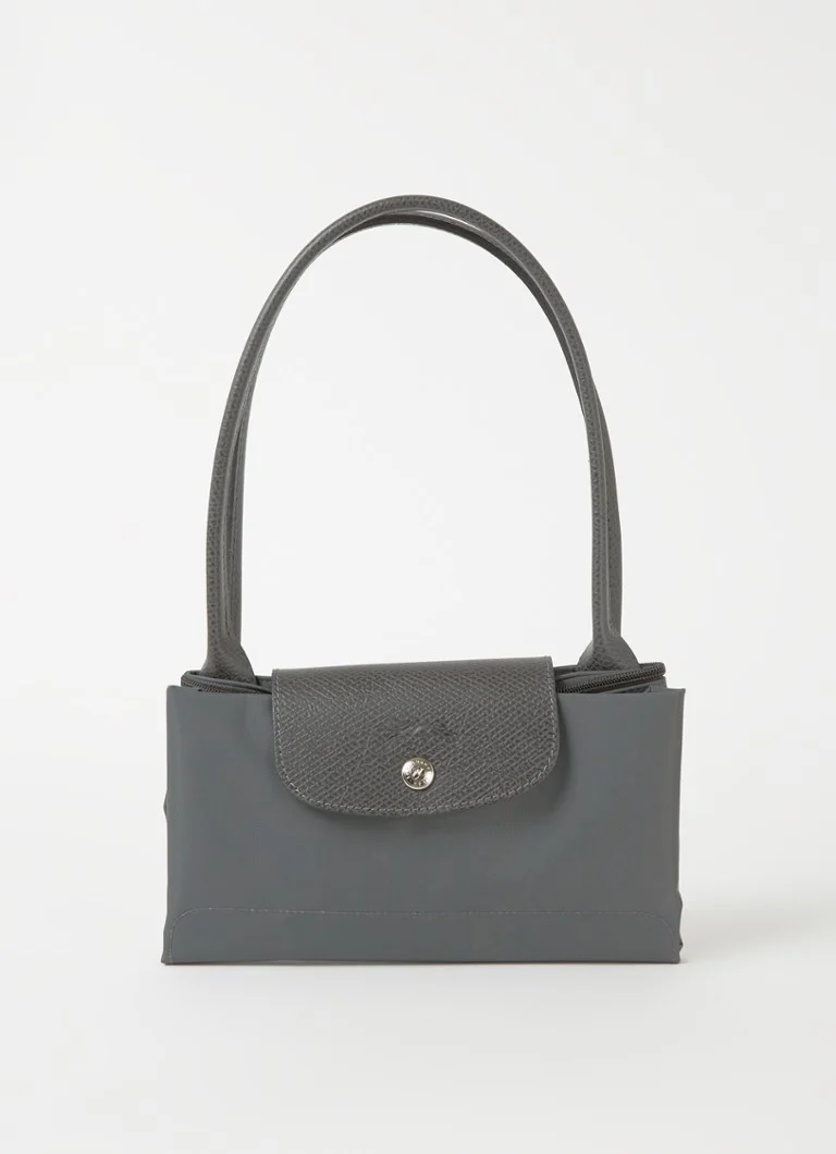 Longchamp Le Pliage Vihreä olkalaukku M nahkayksityiskohdilla
