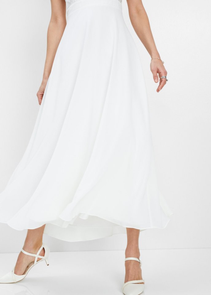 Chiffonkleid mit Pailettenstickerei