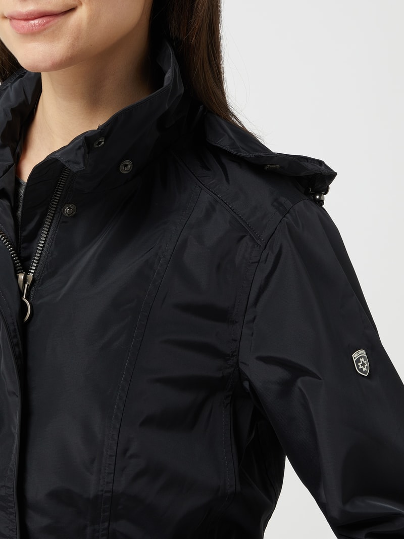 Funktionsjacke mit Label-Applikation Modell 'TOUJOURS 382' in marineblau