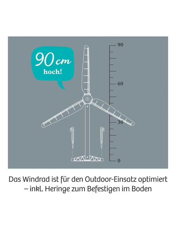 Kosmos Experimentierset Wind-Rad, Outdoor Modell, 90cm hoch, 8-14 Jahre günstig kaufen onesize