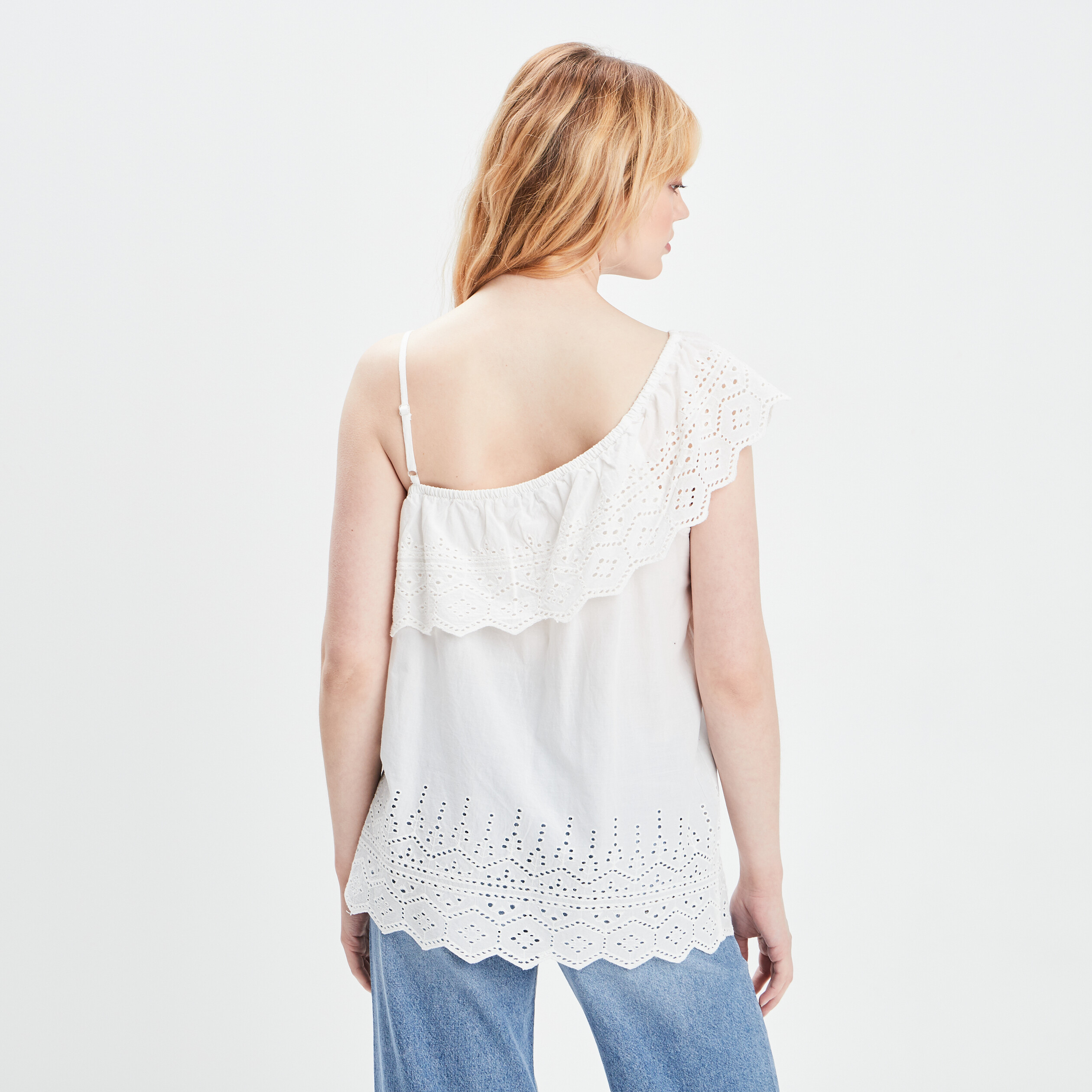 Blouse asymétrique ivoire femme | La Halle