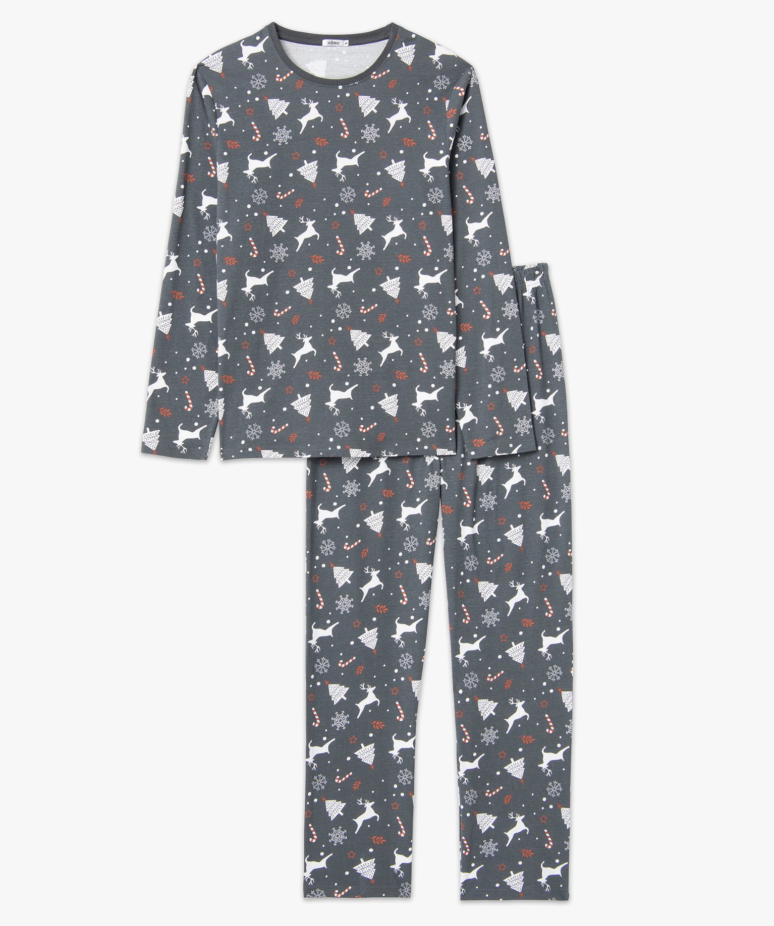 Pyjama homme imprimé spécial Nol imprime | GEMO
