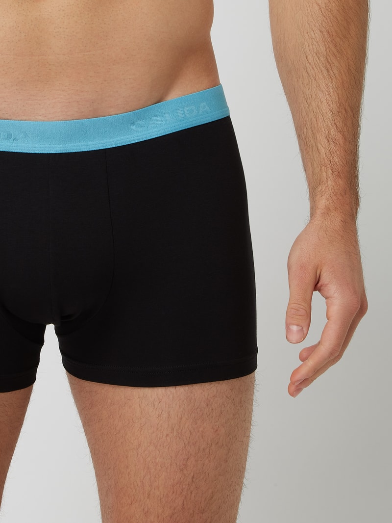 Trunks aus Single Jersey im 3er-Pack Modell 'Natural Benefit' in schwarz