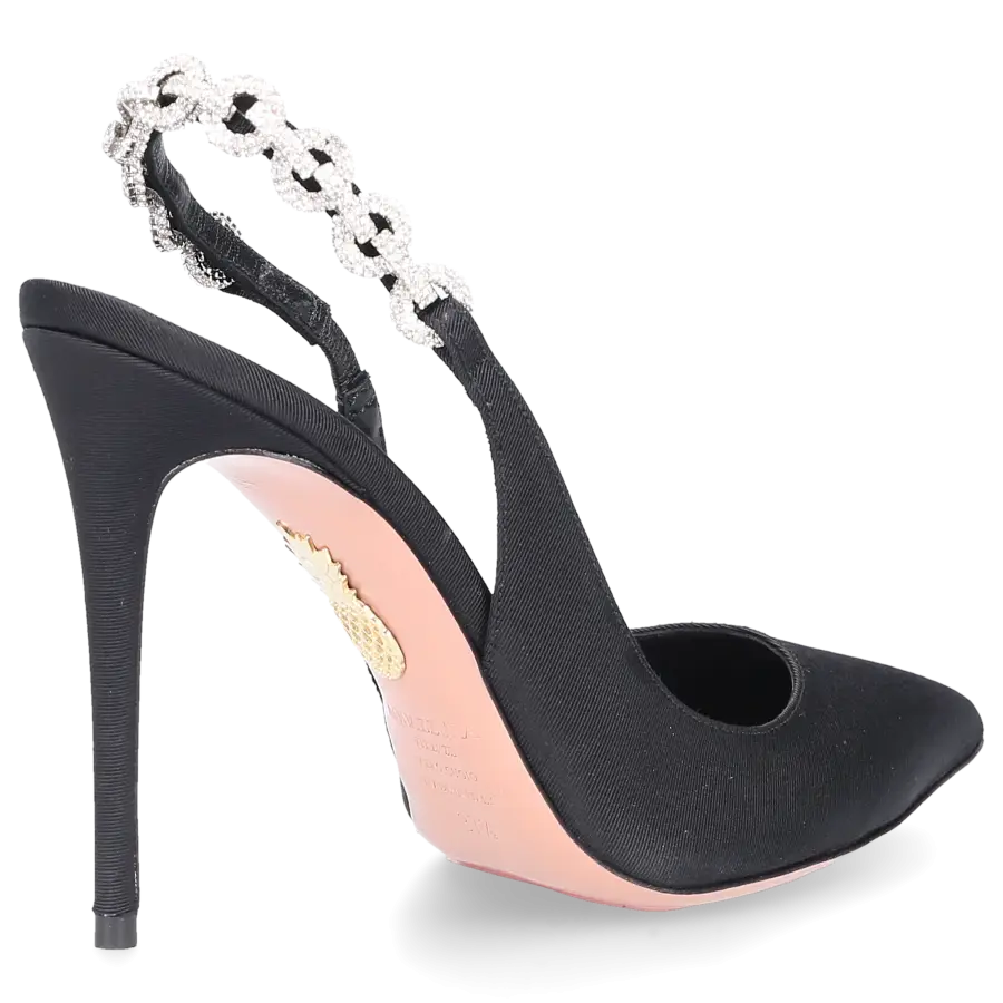 Aquazzura - Pumps LOVE LINK 105 Satin - schwarz