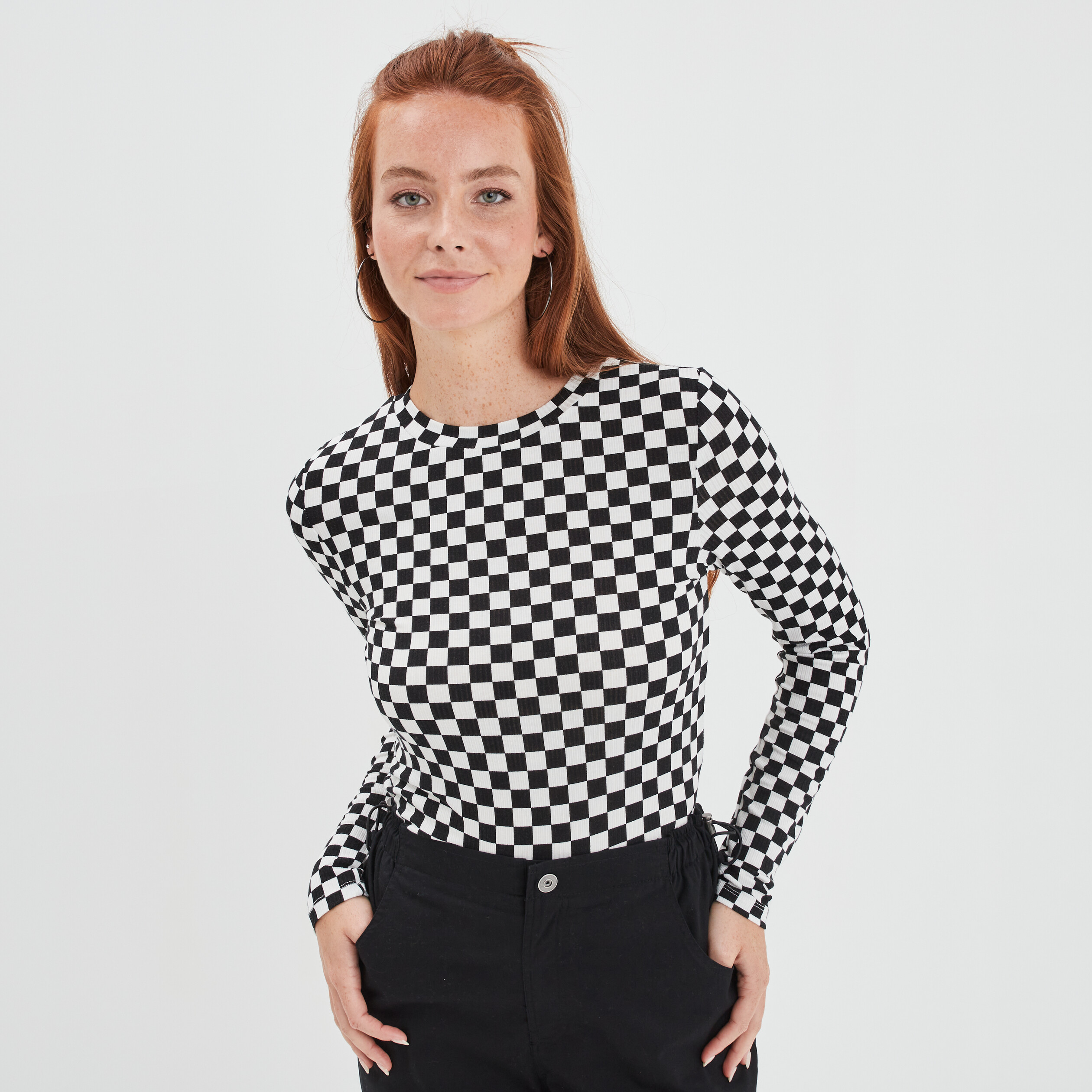 T-shirt manches longues noir femme | La Halle