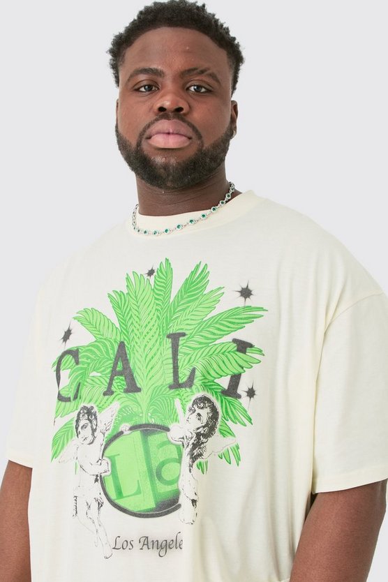 Plus Oversize T-Shirt mit Print