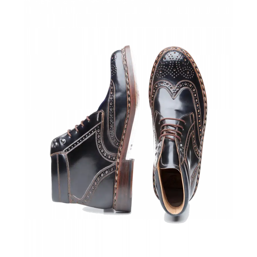 Heinrich Dinkelacker - Stiefeletten BUDA FULL-BROGUE C Cordovan - schwarz