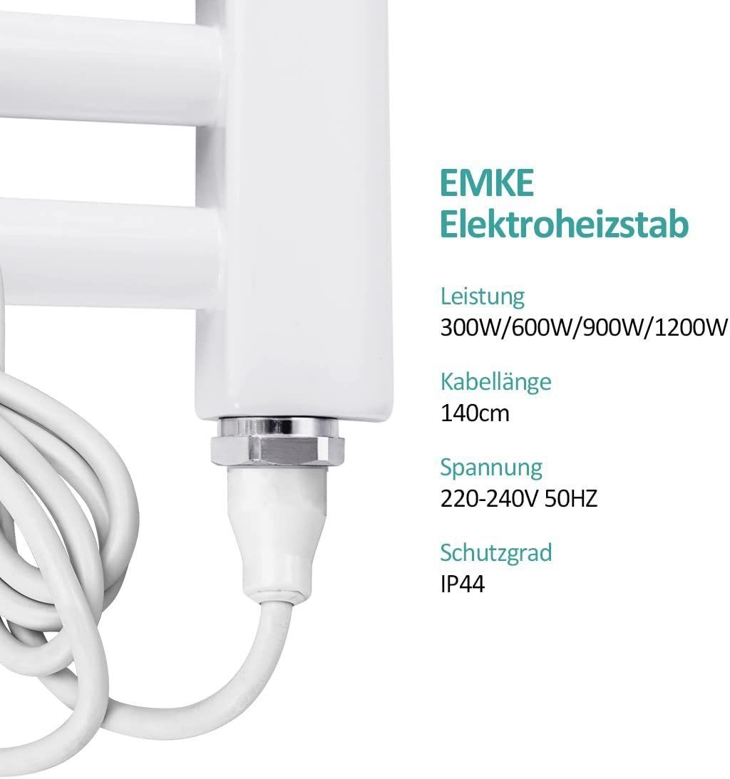 EMKE Heizstab EMKE Heizstab Heizpatrone für Badheizkörper mit Stecker und Schalter