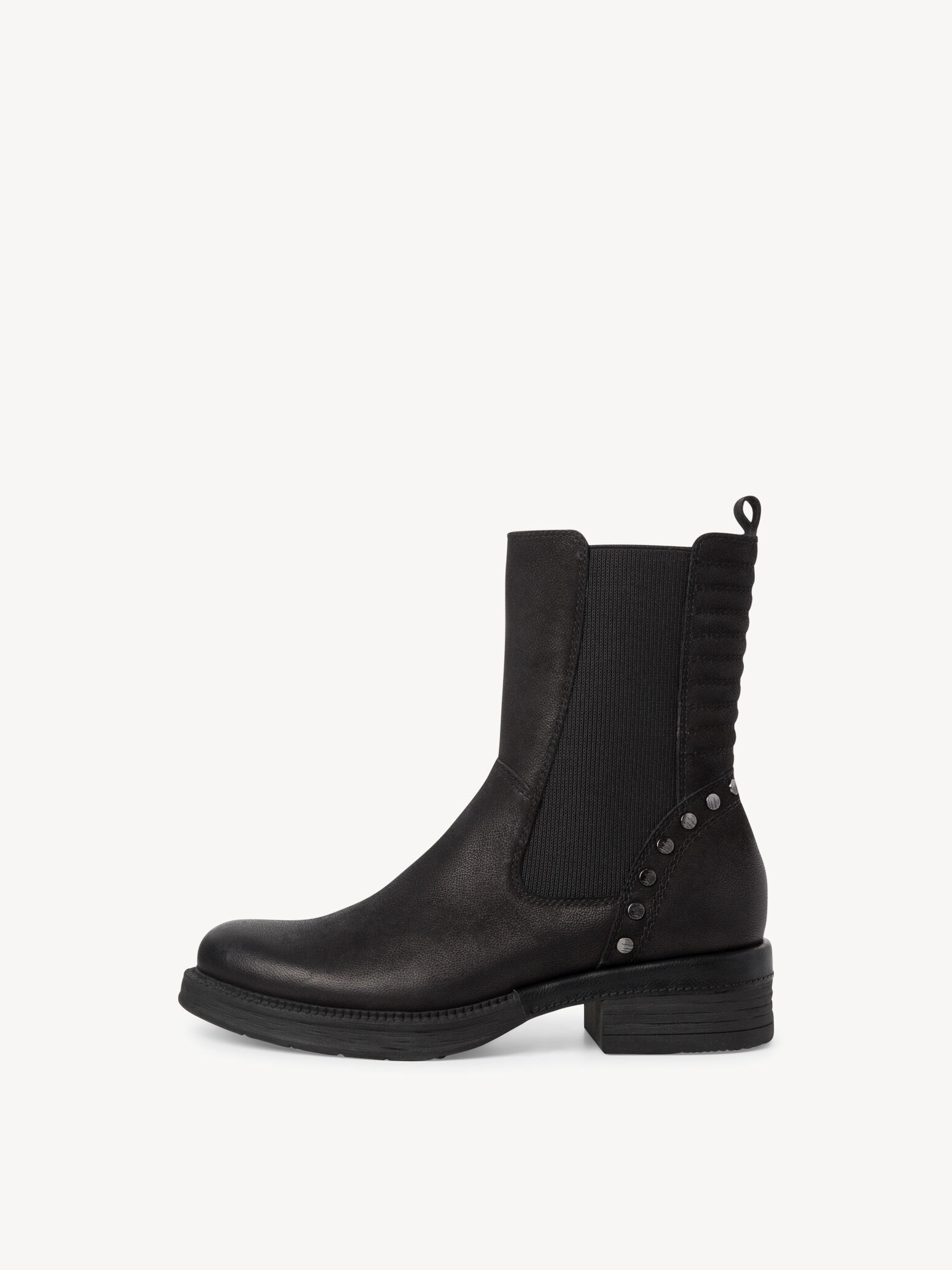 Bottine Chelsea en cuir - noir
