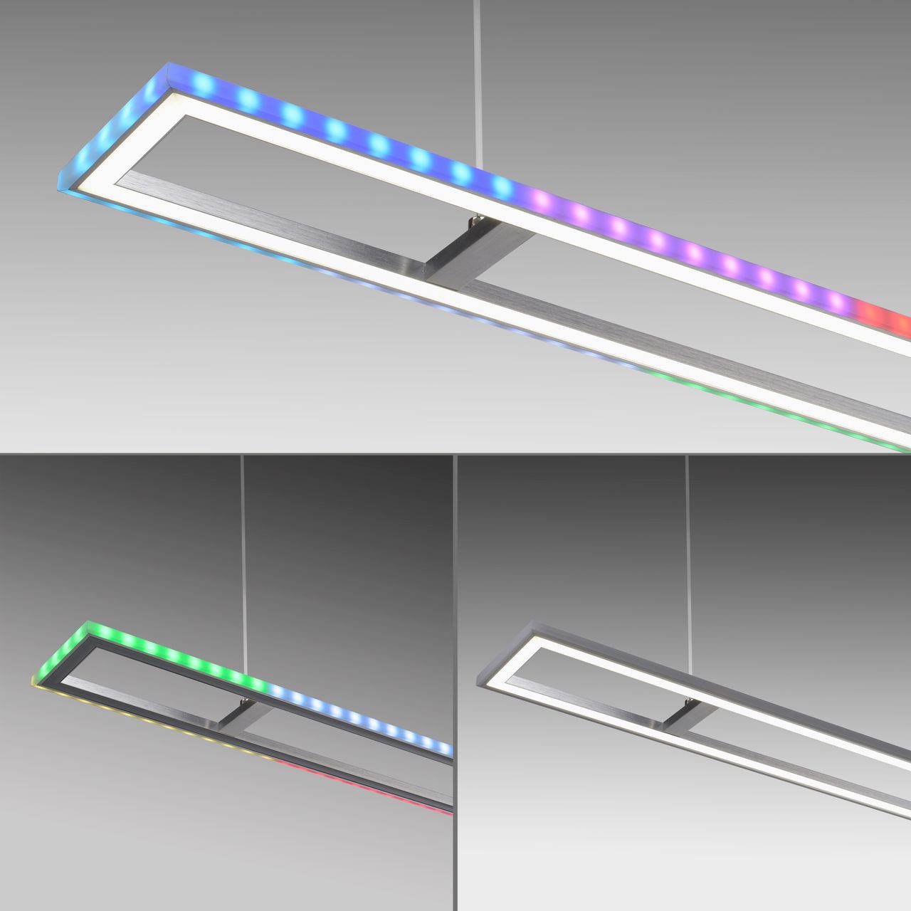 JUST LIGHT LeuchtenDirekt LED Pendelleuchte FELIX60, Downlight: CCT, Sidlight: RGB, dimmbar, IR-Fernbedienung, IP20