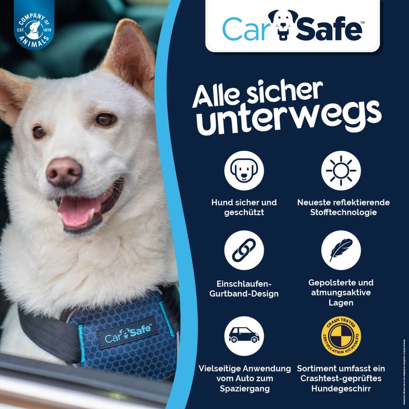 CarSafe Hundereisegeschirr, schwarz zu TOP-Preisen