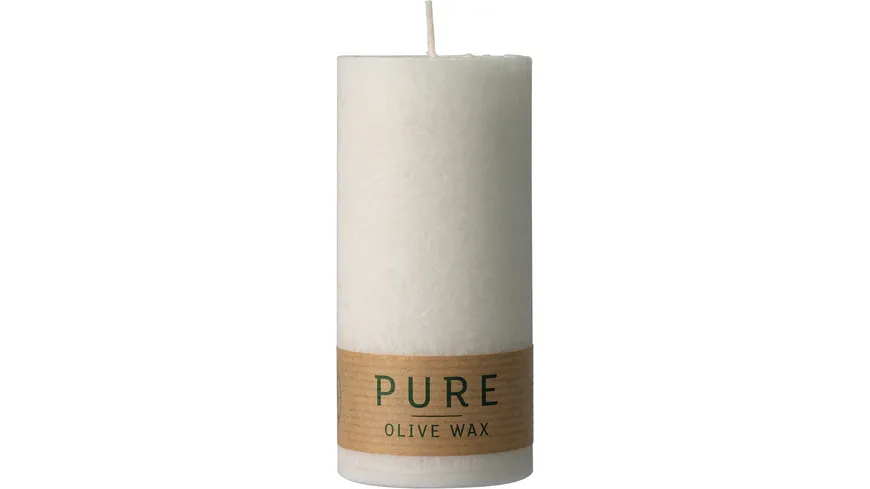 Stumpenkerze Olive Wax PURE 13/6cm natural