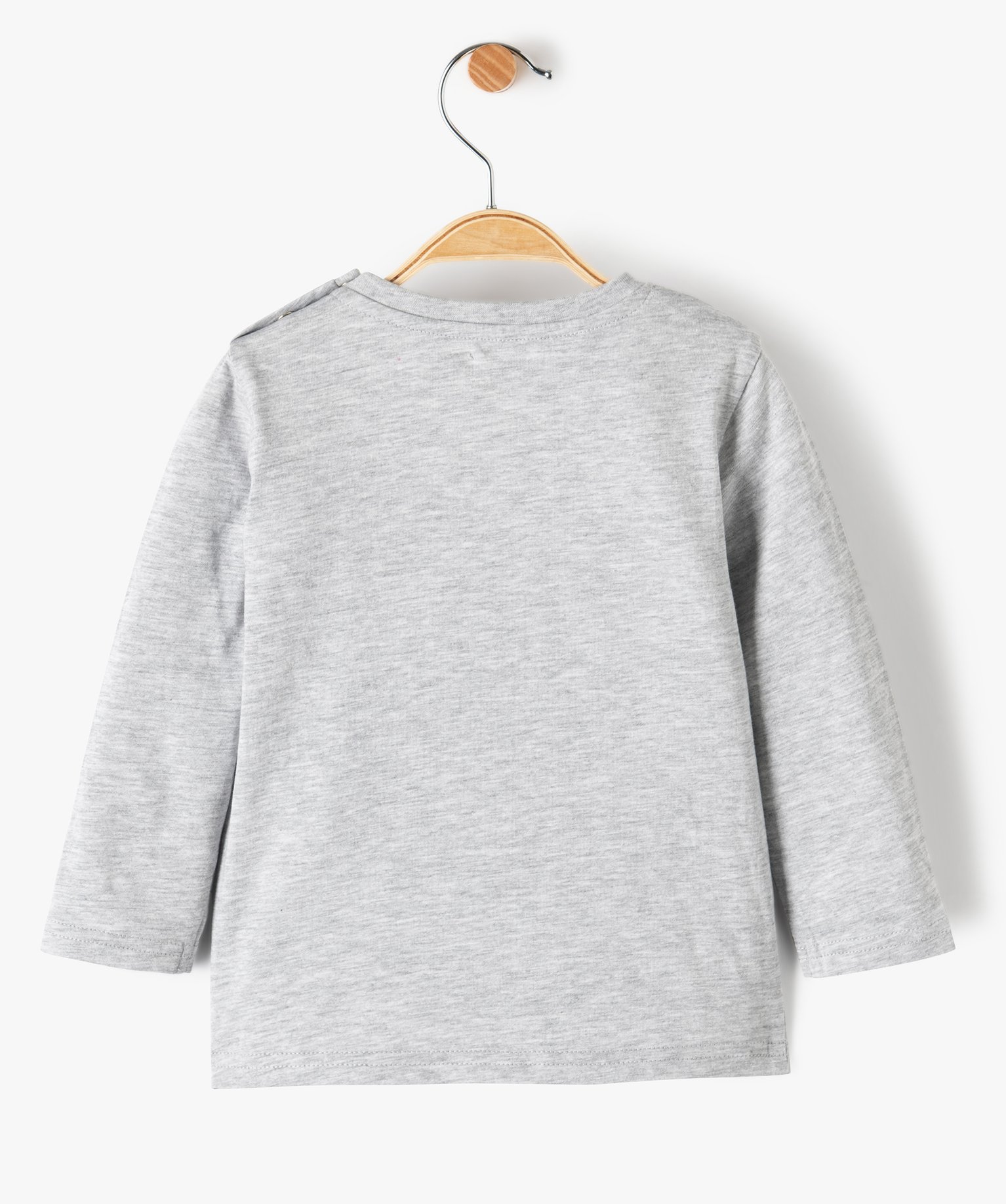 Tee-shirt bébé Garçon manches longues à motif phosphores... gris clair | GEMO