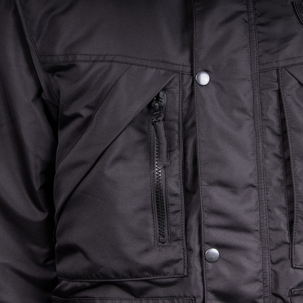 Winterjacke PARKA PVC Logo Ton in Ton