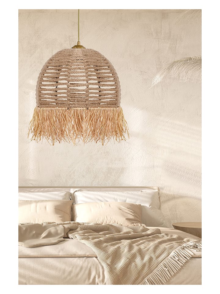 Opviq Hängeleuchte in Hellbraun - (H)80 x Ø 30 cm günstig kaufen onesize