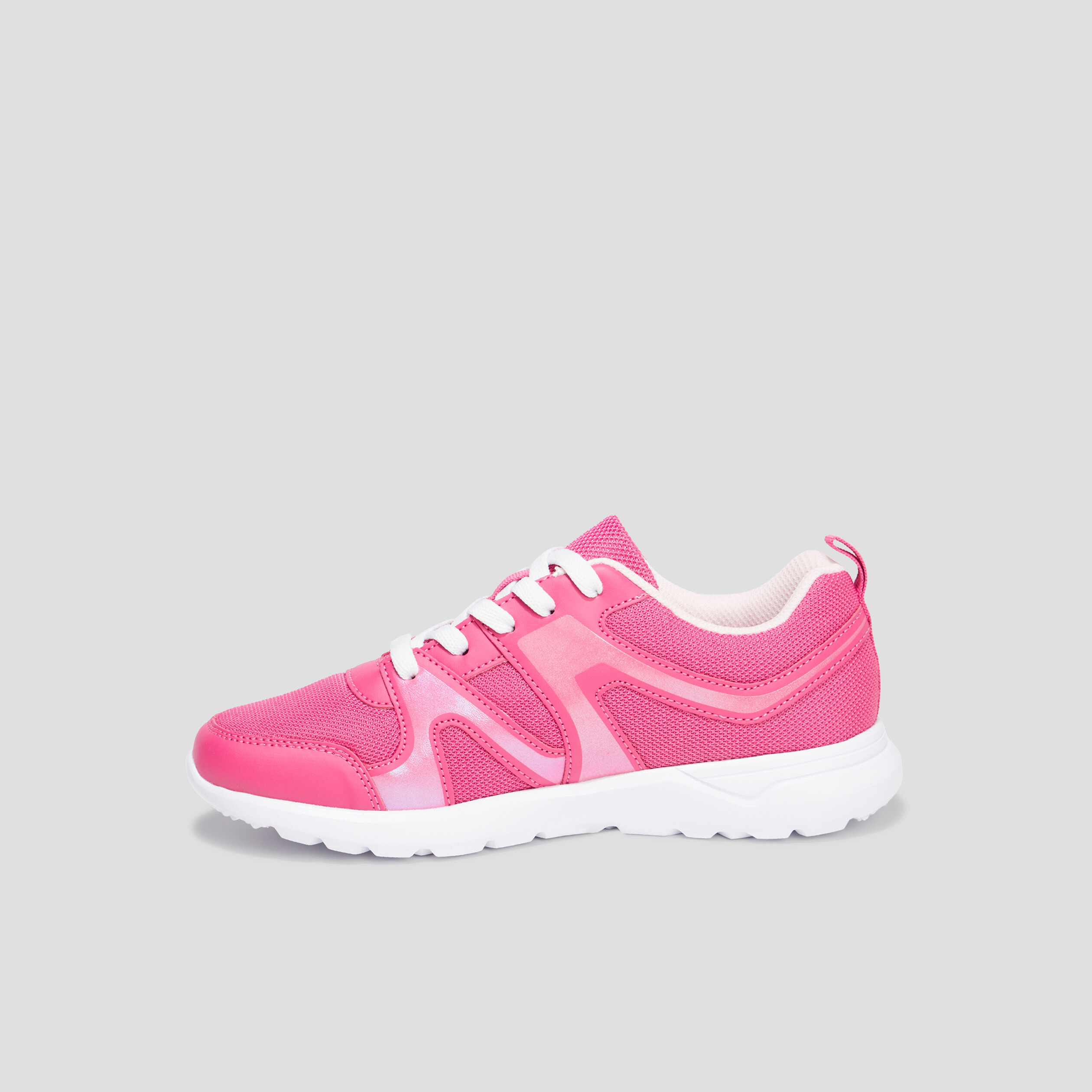 Baskets running à lacets rose fille | La Halle