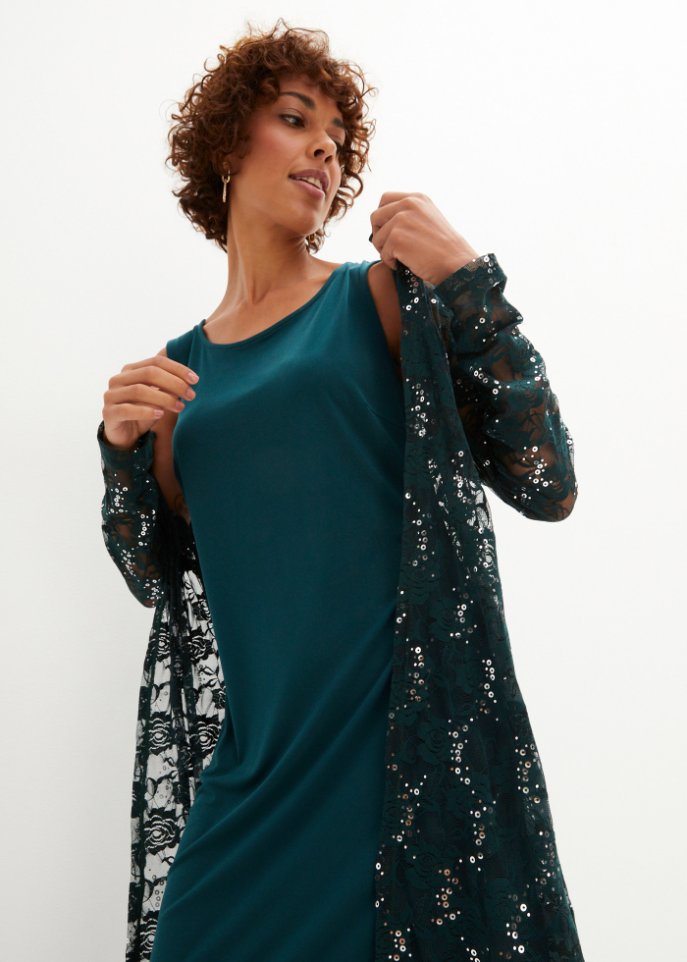 Kleid mit Spitze (2-tlg. Set)