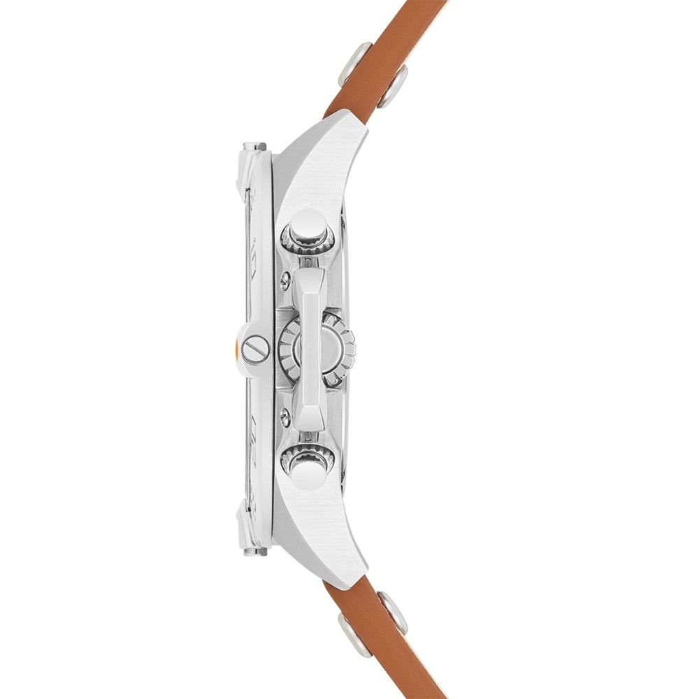 Spears & Walker Montre à quartz Varus II Argent Cuir véritable en Cognac Montre