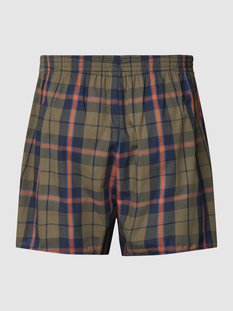 Boxershorts mit Tartan-Karo Modell 'DAKOTA' in olivgrün