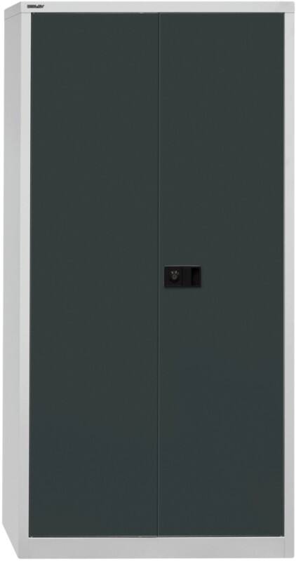 Bisley Flügeltürenschrank Universal Verzinkt Lichtgrau, Anthrazitgrau 914 x 500 x 1.950 mm