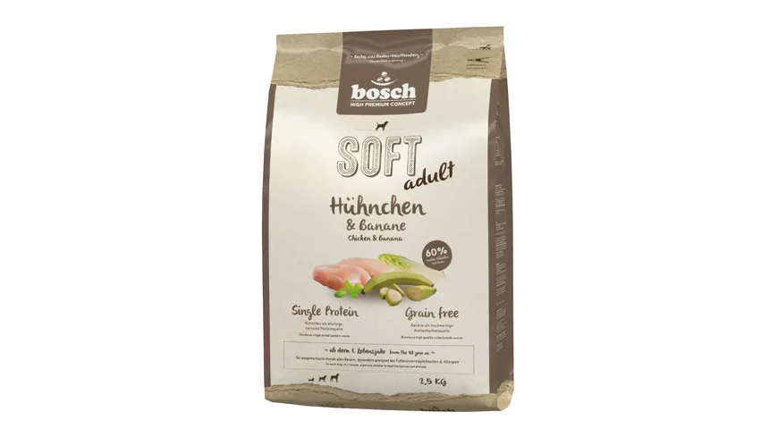 bosch Dog Hundetrockenfutter HPC Soft Hühnchen & Banane 2,5kg 2.5 kg