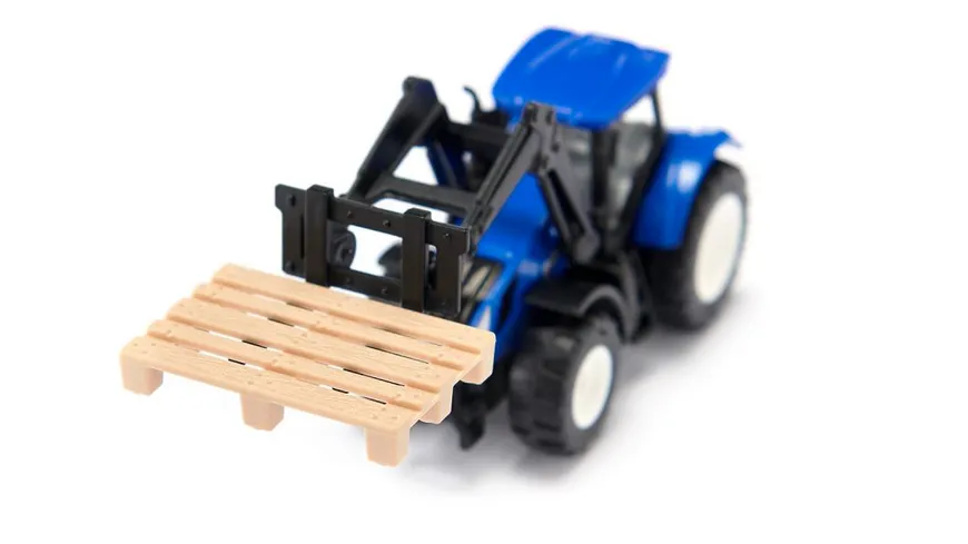 SIKU 1544 Super - New Holland mit Palettengabel und Palette