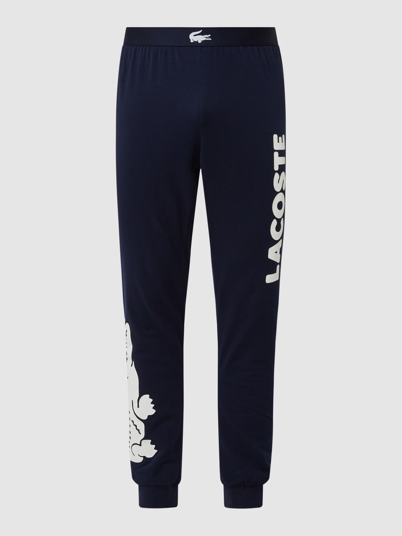 Pyjama-Hose mit Logo in dunkelblau