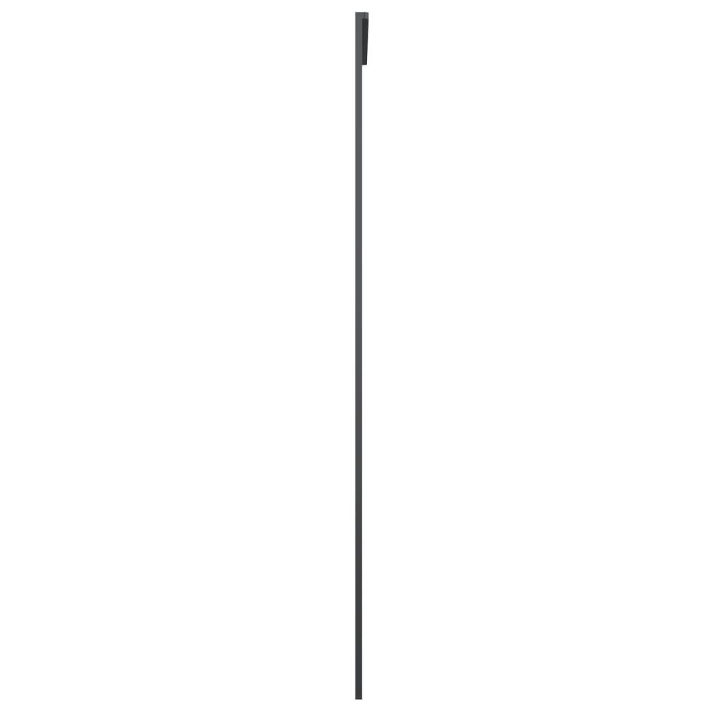 vidaXL Haustür Schiebetür ESG-Glas und Aluminium 76x205 cm Schwarz (1-St)