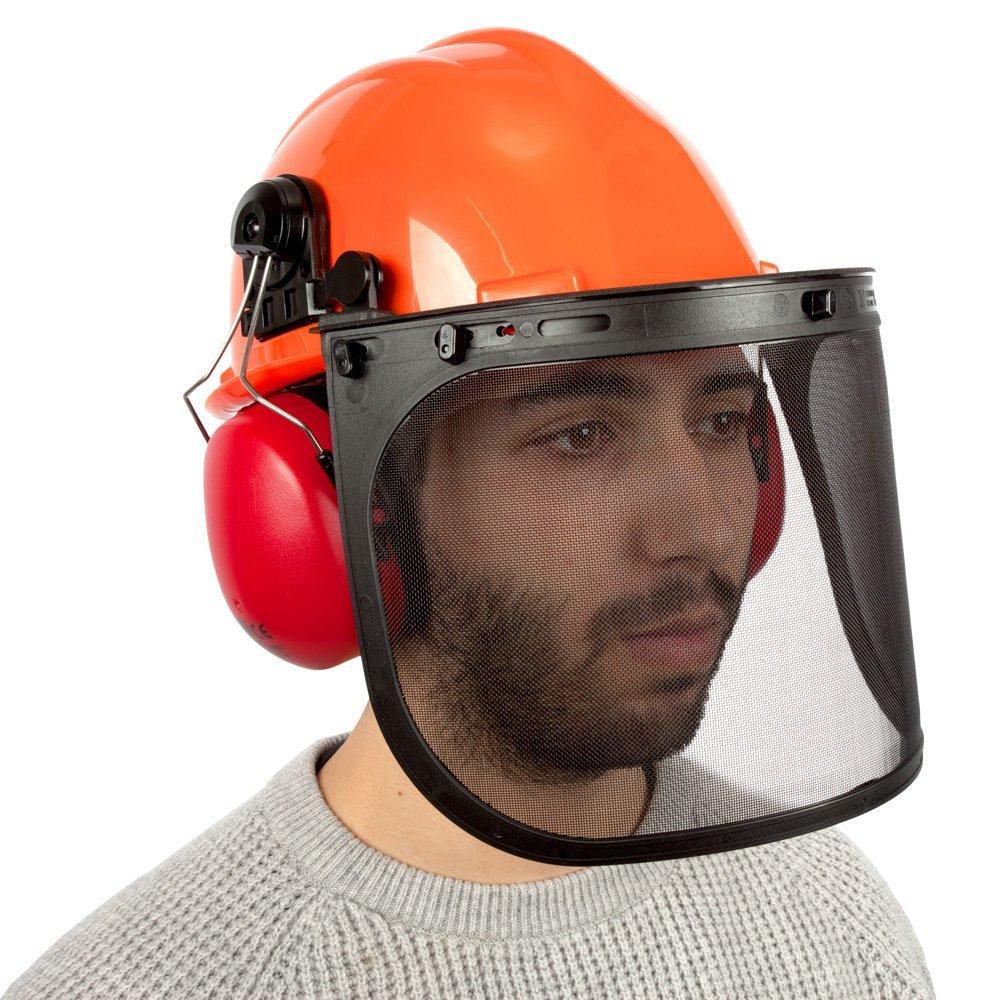 Viwanda Forstschutzhelm mit Maschenvisier und Kapselgehörschützer