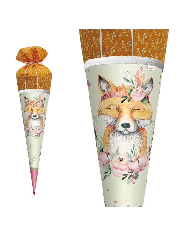 ROTH Schultüte Lieblingsstück Fuchs 70 cm, Stoffverschluss in Orange günstig kaufen onesize